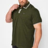 BadRhino Big & Tall Khaki Green BR15 Placket Polo Shirt