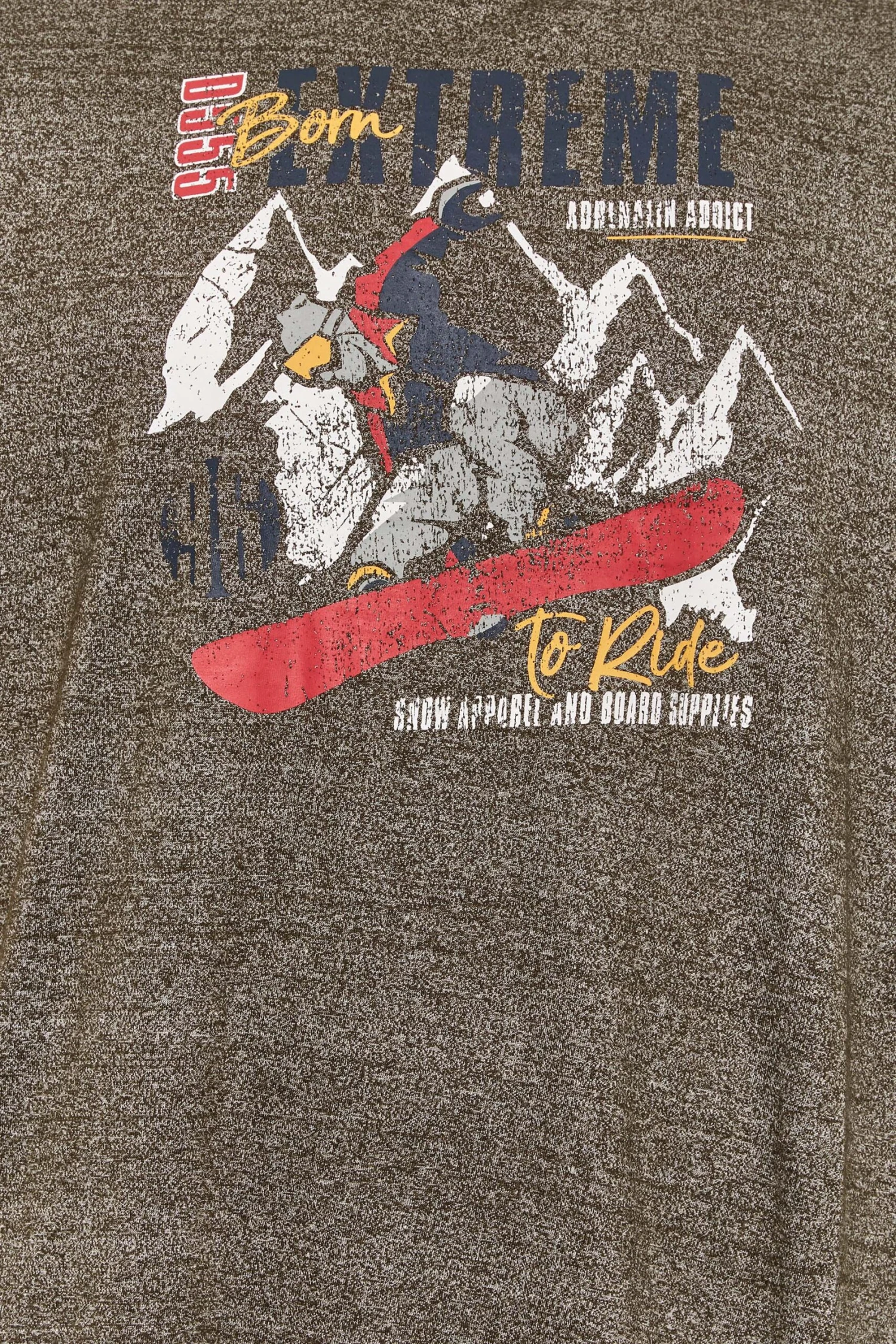 D555 Big & Tall Grey Extreme Ski Print T-Shirt 2 D555 Big & Tall Grey Extreme Ski Print T-Shirt - Image 2