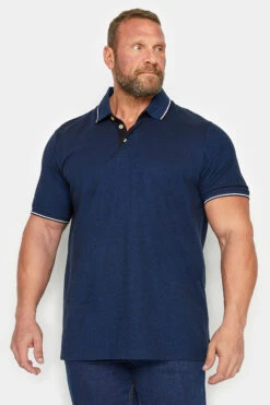 BadRhino Big & Tall Dark Blue Birdseye Polo Shirt 4 BadRhino Big & Tall Dark Blue Birdseye Polo Shirt -Urban Fitwear Sales ffb6844c 176a 4d 208690 A